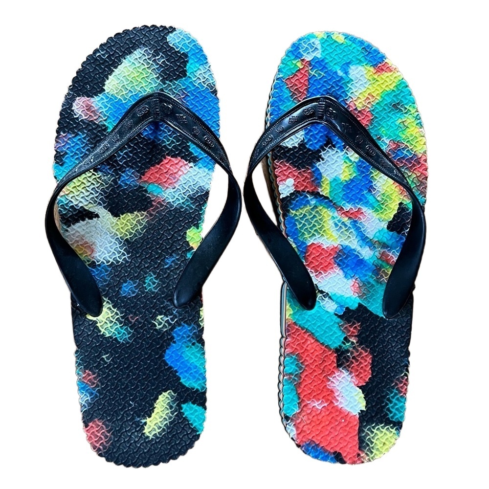 Colorful 1” Platform Flip-Flops — like new